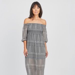 Smocked boho dress BCBG size large